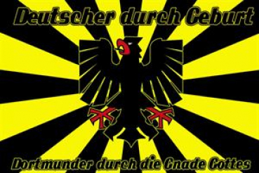 Flagge Fahne Dortmunder durch die Gnade Gottes (Fanflagge Nr. 4) 90x150 cm