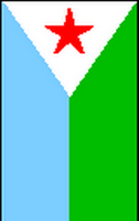 Flagge Fahne Hochformat Dschibuti