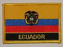 Aufnäher Ecuador Schrift unten