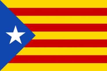 Tischflagge Estelada Blava 10x15cm mit Ständer Tischfahne Miniflagge