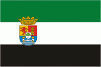 Flagge Fahne Extremadura mit Wappen Premiumqualität