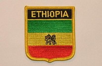Aufnäher Ethiopia / Äthiopien Löwe Schrift oben