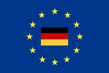 Tischflagge EU Deutschland 10x15cm mit Ständer Tischfahne Miniflagge