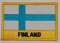 Aufnäher Finnland Schrift unten