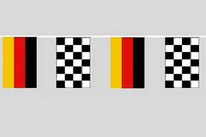 Flaggenkette Deutschland - Motorsport Zielflagge