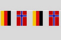 Flaggenkette Deutschland - Norwegen