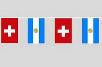 Flaggenkette Schweiz - Argentinien