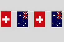 Flaggenkette Schweiz - Australien