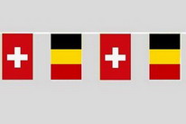 Flaggenkette Schweiz - Belgien