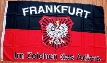 Flagge Fahne Frankfurt im Zeichen des Adlers