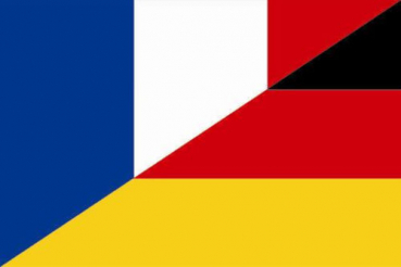 Tischflagge Frankreich-Deutschland Freundschaftsfahne 10x15cm mit Ständer Tischfahne Miniflagge