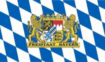 Tischflagge Freistaat Bayern 10x15cm mit Ständer Tischfahne Miniflagge