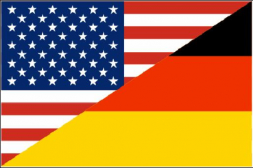 Flagge Fahne Freundschaftsfahne Deutschland - USA 90 x 150 cm