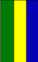 Flagge Fahne Hochformat Gabun