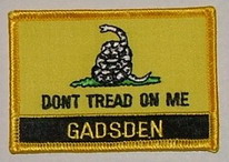 Aufnäher Gadsden Dont tread on me Schrift unten