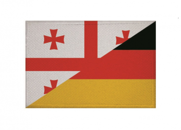 Aufnäher Patch Freundschaft Georgien-Deutschland Aufbügler Fahne Flagge