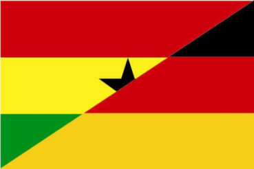 Tischflagge Ghana-Deutschland Freundschaftsfahne 10x15cm mit Ständer Tischfahne Miniflagge