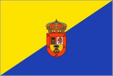 Flagge Fahne Gran Canaria 30x45 cm Stockflagge Hohlsaum