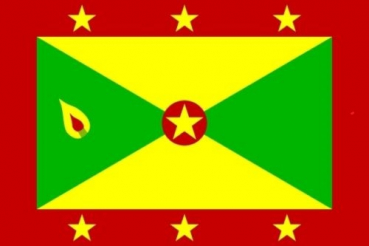 Flagge Fahne Grenada 30x45 cm Stockflagge Hohlsaum