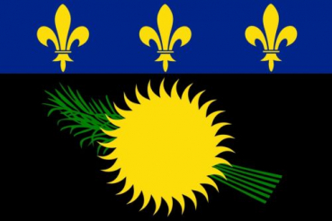 Tischflagge Guadeloupe 10x15cm mit Ständer Tischfahne Miniflagge