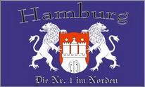 Flagge Fahne Hamburg - Die Nr. 1 im Norden (Fanflagge Nr. 4) 90x150 cm