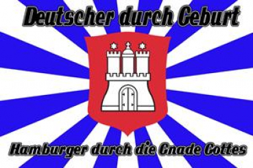 Flagge Fahne Hamburger durch die Gnade Gottes (Fanflagge Nr. 10) 90x150 cm