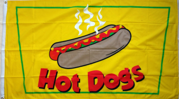 Flagge Fahne Hot Dog Restaurant Fastfood 90x150 cm