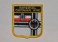 Aufnäher Imperial German WWI / Reichskriegsflagge Schrift oben