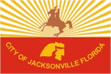 Tischflagge Jacksonville 10x15cm mit Ständer Tischfahne Miniflagge