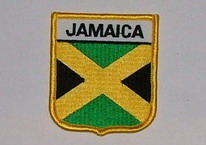 Aufnäher Jamaica / Jamaika Schrift oben