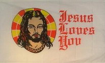 Flagge Fahne Jesus loves you 90x150 cm