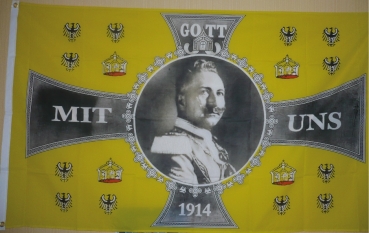 Flagge Fahne Gott mit uns 1914 Kaiser 90x150cm