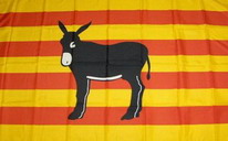 Flagge Fahne Katalonien Esel 90x150 cm Digitaldruck