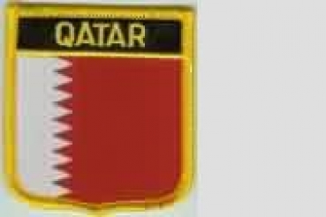 Aufnäher Katar / Qatar Schrift oben