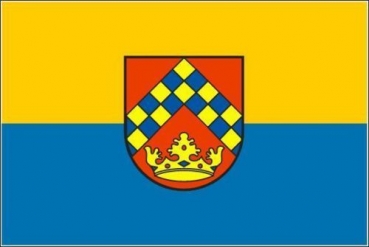 Tischflagge Kirchberg Hunsrück 10x15cm mit Ständer Tischfahne Miniflagge