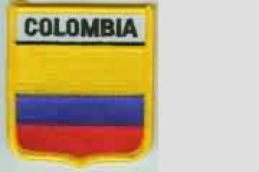 Aufnäher Kolumbien / Colombia Schrift oben