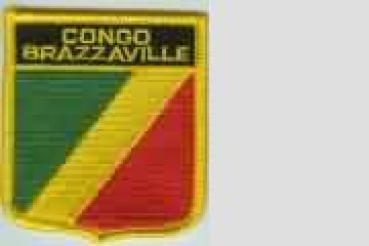 Aufnäher Kongo Brazzaville / Congo Brazzaville Schrift oben