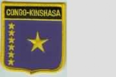 Aufnäher Kongo Kinshasa / Congo Kinshasa Schrift oben