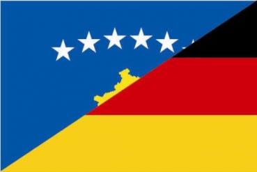 Flagge Fahne Kosovo-Deutschland Freundschaftsfahne 90x60 cm *P