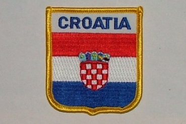 Aufnäher Kroatien / Croatia Schrift oben