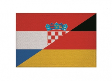 Aufnäher Patch Freundschaft Kroatien-Deutschland Aufbügler Fahne Flagge