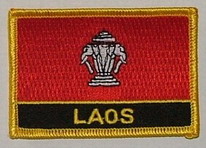 Aufnäher Laos alt Schrift unten