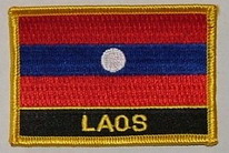 Aufnäher Laos Schrift unten