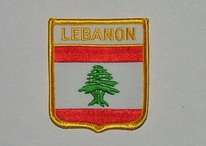 Aufnäher Lebanon / Libanon Schrift oben