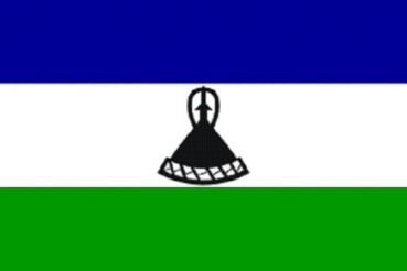 Flagge Fahne Lesotho 30x45 cm Stockflagge Hohlsaum