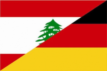 Flagge Fahne Libanon-Deutschland Freundschaftsfahne 90x60 cm *P