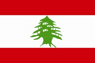 Flagge Fahne Libanon 30x45 cm Stockflagge Hohlsaum