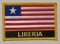 Aufnäher Liberia Schrift unten