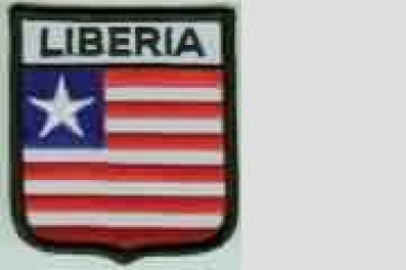 Aufnäher Liberia Schrift oben