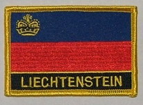 Aufnäher Liechtenstein Schrift unten